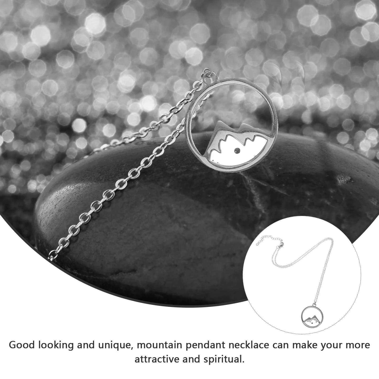 

Mountain Necklace Women Dainty Pendant Lightweight Durable Necklace Gift for Mom Wife Friends Spiritual Jewelry Statement
