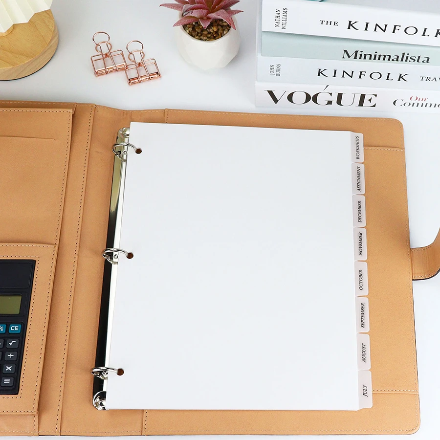 A4/A5/A6/A7 Ringscheiderseiten, 6/8 Blatt, Binder-Gerät, PP-Trennseiten, Budgetbuch-Zubehör, Tagebuch, Agenda, Notizbuchteil – Detail 3