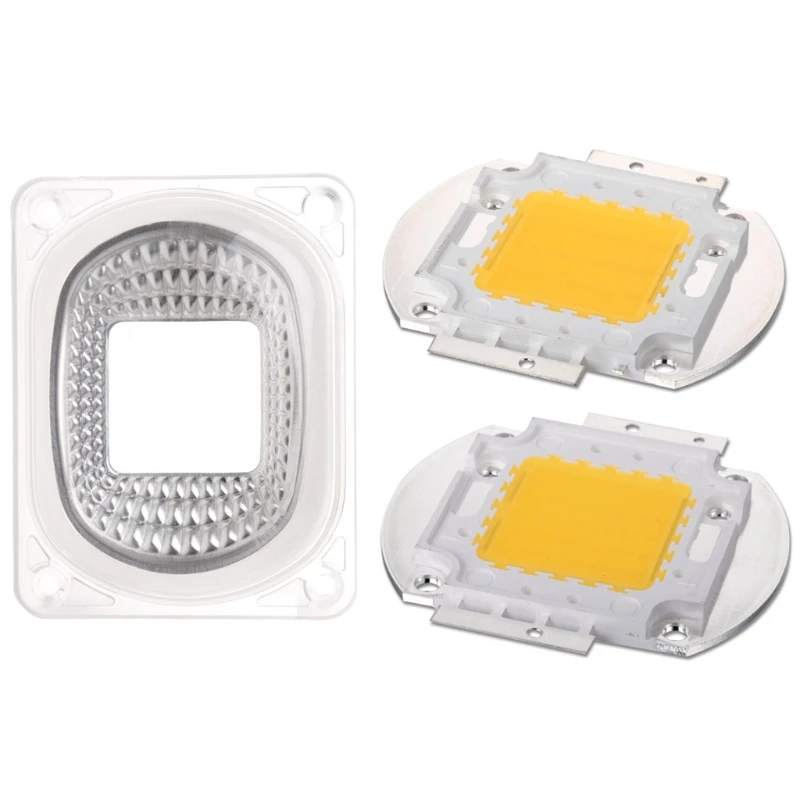 Riflettore per lenti a LED per lampade COB a LED obiettivo per PC + riflettore + paralume per copertura ad anello in Silicone per illuminazione stradale durevole per interni