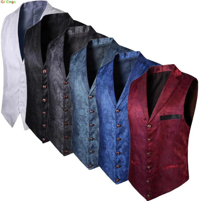 

British Style Men's Sleeveless Vest Coat with Choice of Red, White, Black,Blue Colors, Ideal for Magicians and Billiards Players