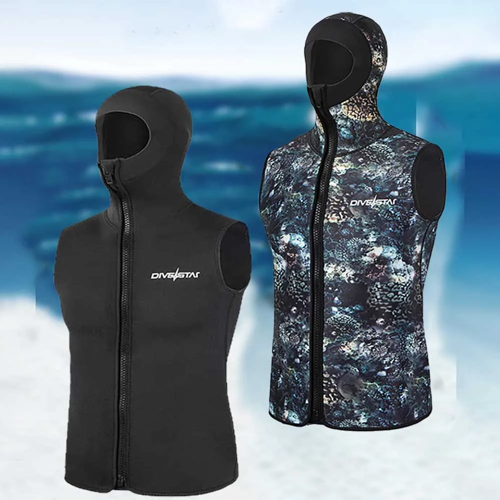 3MM Camo Sleeveless Diving Vest Wetsuit Men's Women's Insulated Cold-Proof Warmth Swim Surf  Snorkeling and Surfing Vest