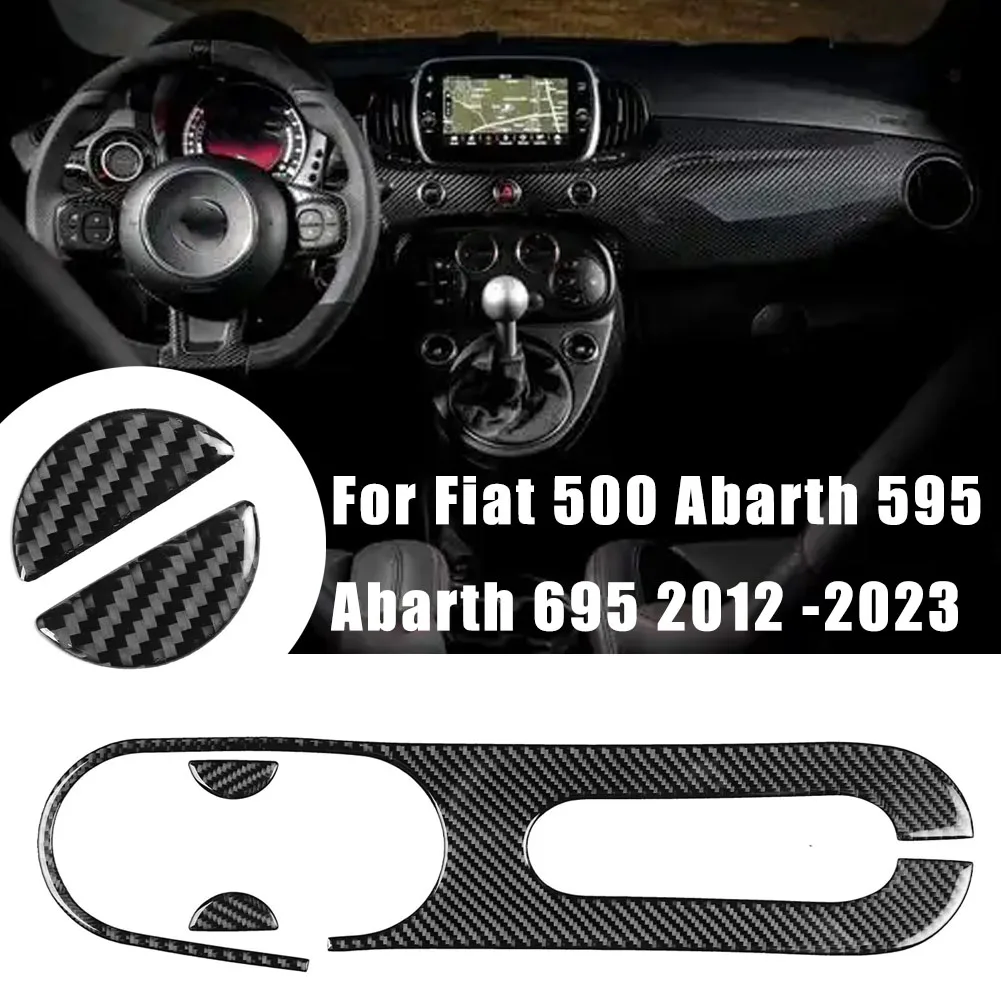 

Practical Car Soft Real Carbon Fiber Sticker Center Console Handbrake Panel Cover For Fiat 500 Abarth 595 Abarth 695 2012 -2023