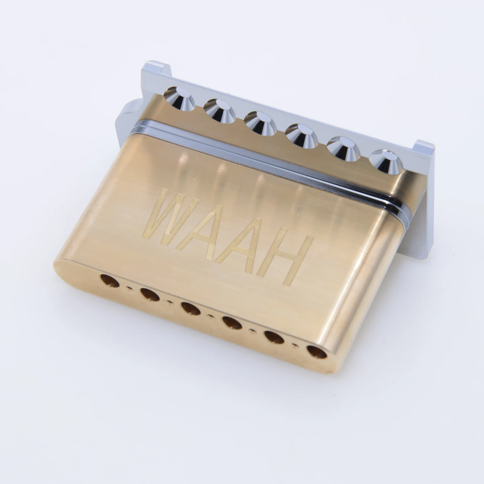 WAAH Guitar Tremolo Bridge for PRS Style CNC Machined Ultra 52.5mm Brass 6 Screws Knife Edge for STcaster Guitar
