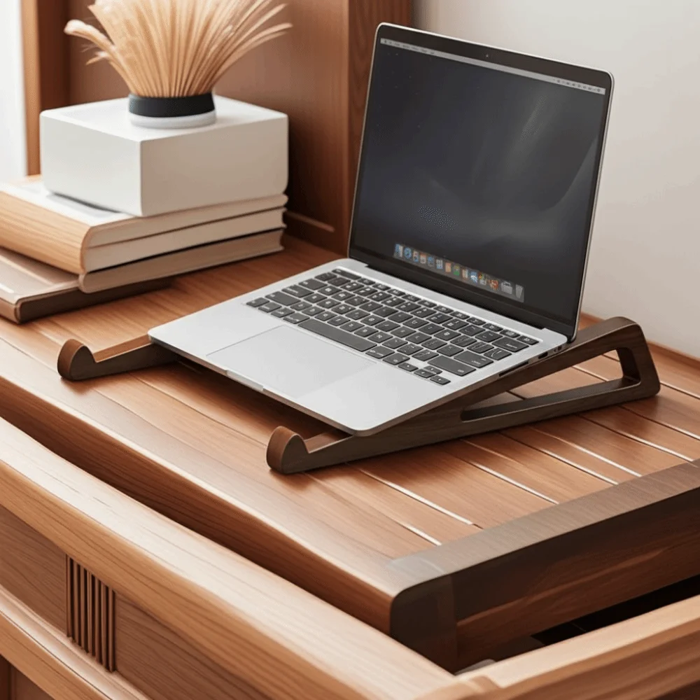 Ergonomic Design Portable Laptop Stand Compact Size 12° Adjustable Angle Foldable Laptop Stand Cooling Ventilation
