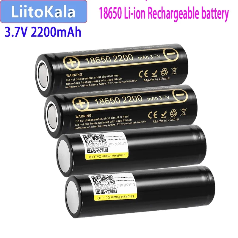 LiitoKala-Bateria Recarregável para Drone, Lii-35A, 3.7V, 2200mAh, 10A, 18650 Bateria, 100% Brand New, Original