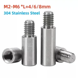 M2 M2.5 M3 M4 M5 M6 304 Stainless Steel Threaded Pillar Male to Female Round Screw PCB Standoff Spacer Single Head Column