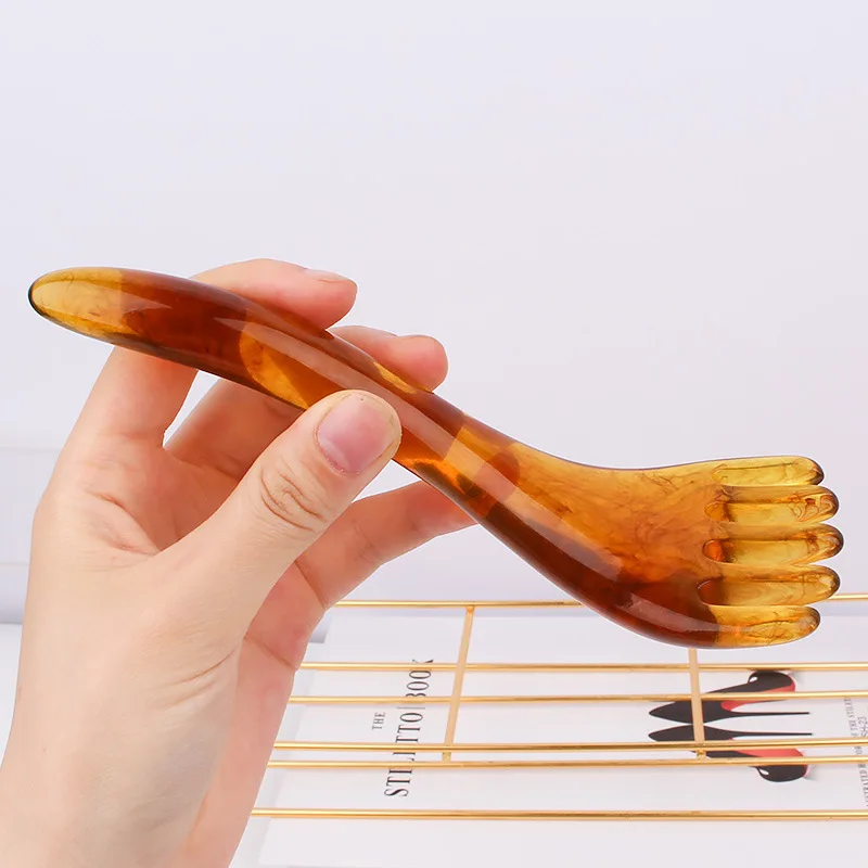 Masseur de cuir chevelu à cinq griffes en résine, grattoir de tête Guasha, beau Relaxation profonde, planche pour les yeux et le visage, outil de Massage SPA portable