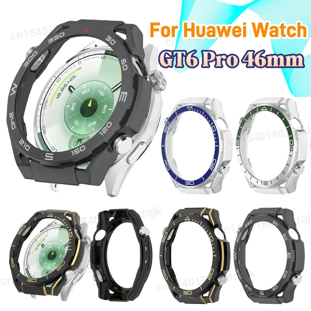Bumper Case Cover Hollow Out Watch Frame Bumper Hollow Out Watch Frame Bumper for Huawei Watch GT6 Pro 46mm Accessories
