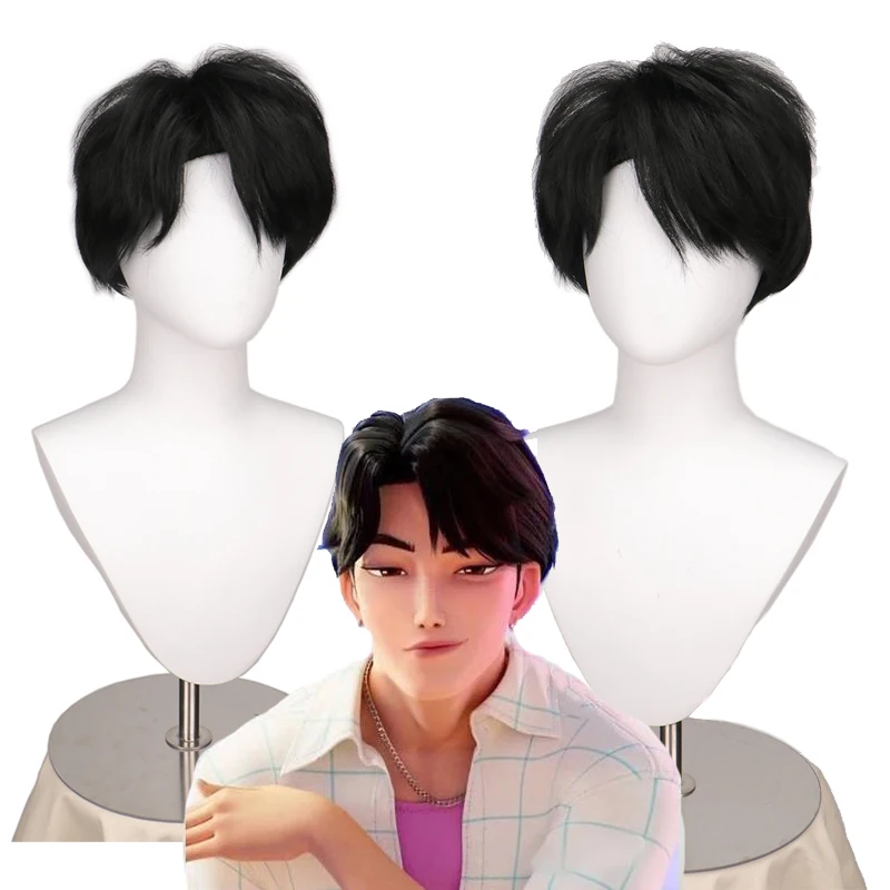 Saja meninos cosplay peruca jinu perucas anime kpop demônios caçadores jinu traje peruca resistente ao calor cabelo sintético dia das bruxas