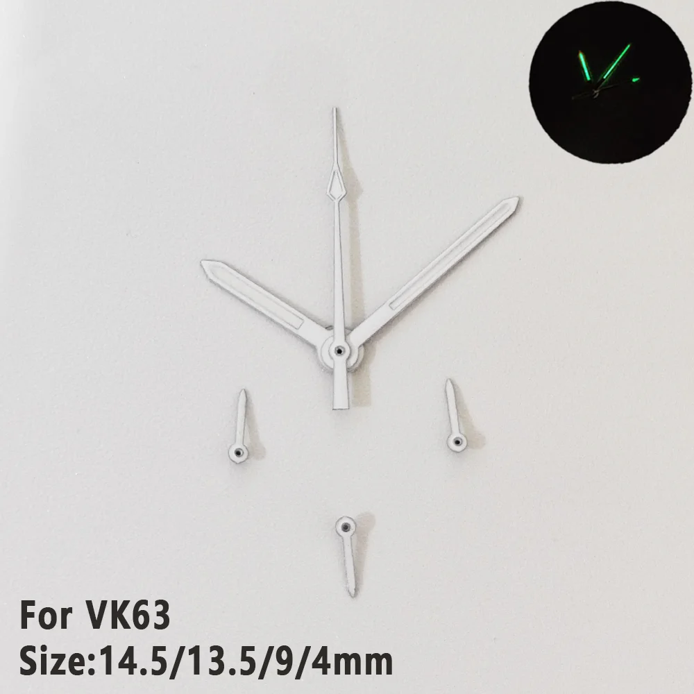 

Suitable For VK63 Watch Hands 6-Hands Fit VK63 Automatic Movement Quartz C3 Green Luminous Watch Hands In Multiple Colors