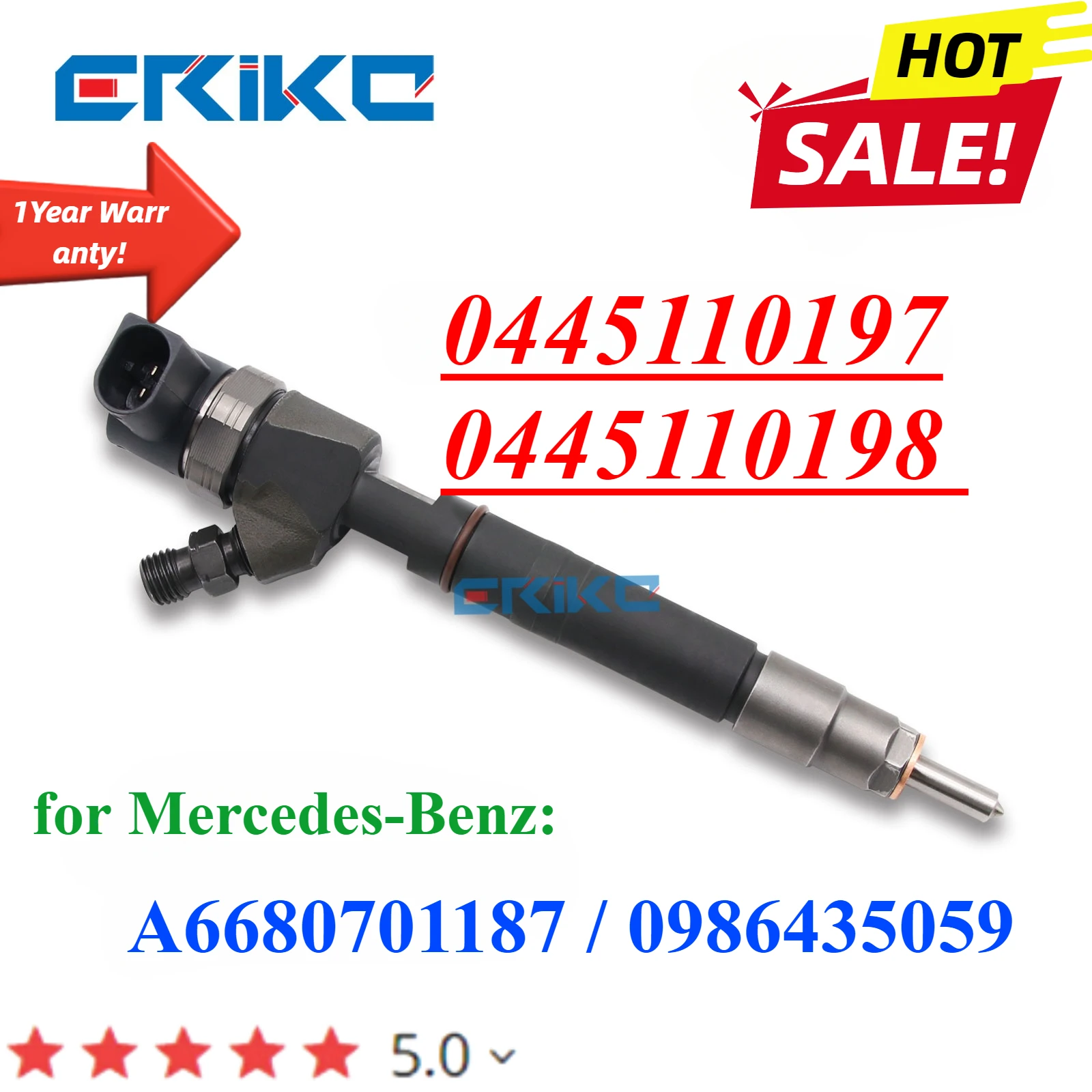 

Original Injector 0445110197 Diesel Injector 0 445 110 197 Common Rail Injector 0445 110 197 for Hyundai