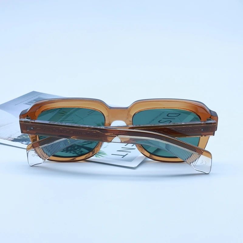 Hoge kwaliteit HOPPER zonnebril voor dames heren mode dik acetaat vierkant vintage retro outdoor mode brillen tinten met etui - afbeelding 2