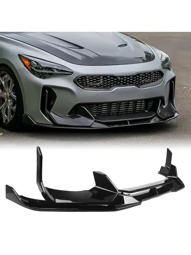 Dla KIA Stinger GT AD 2018-2023 Zestaw przedniego spojlera z wycięciem i rozdzielaczem — 2