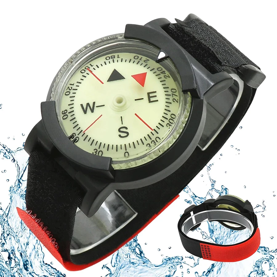 Professional Diving Compass Watch - Waterproof High Precision with Night Light, for Scuba Diving, Camping, Hiking & Outdoor Adve