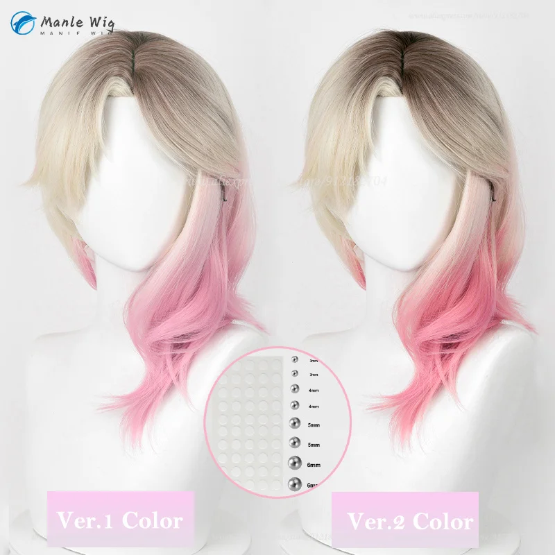 

Anime Gwen Stacy Cosplay Wig Gwen Flaxen Gold Dyeing Pink Wigs Heat Resistant Synthetic Hair Gwendolyn Maxine Stacy Wigs