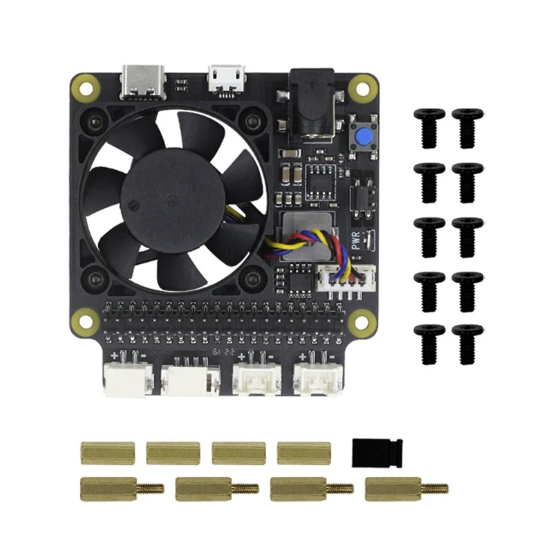 X825 V2.0 2.5 Inch SATA HDD/SSD Storage Expansion Board +X735 V3.0 Power Management Board For Raspberry Pi 4B