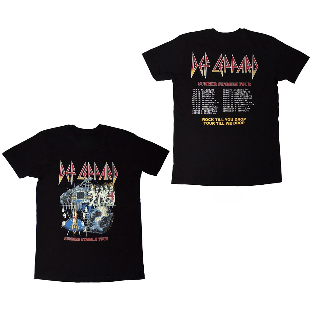 Camiseta de algodón con gráfico de Def Leppard, camiseta de verano unisex de manga corta, camiseta de marca a la moda, camisetas vintage informales de lujo