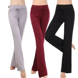 2023 New Adult Women Dance Training Pants Comfortable Modal Fabric Female Yoga Trousers Drawstring With Elastic Waistline