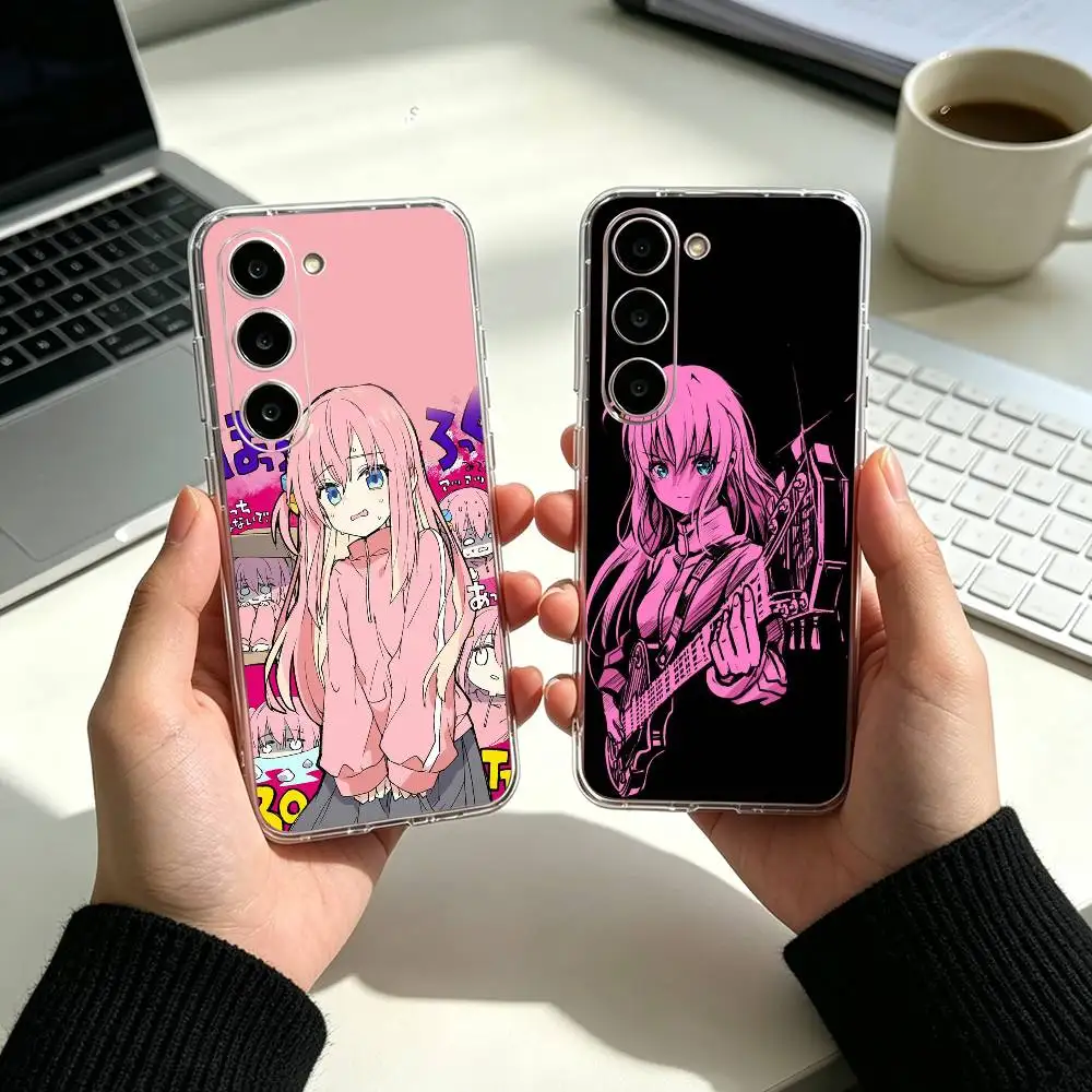 anime B-Bocchi the Rock H-Hitori Gotoh   Phone Case For Samsung A05 A54 A34 A24 A14 Cover Transparent Silicone Phone Cover