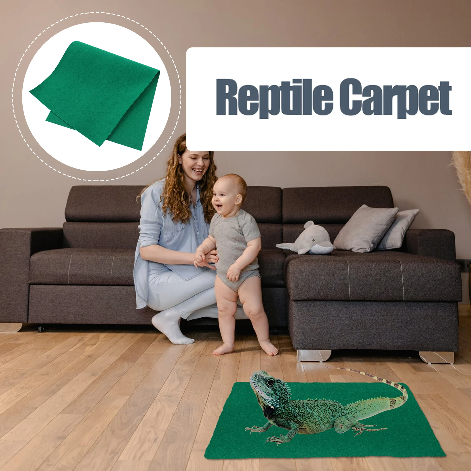 

Polyester Reptile Bed Mat Lizard Carpet Liner Substrate Pet Cage Accessories Reptile Supplies Bedding Products