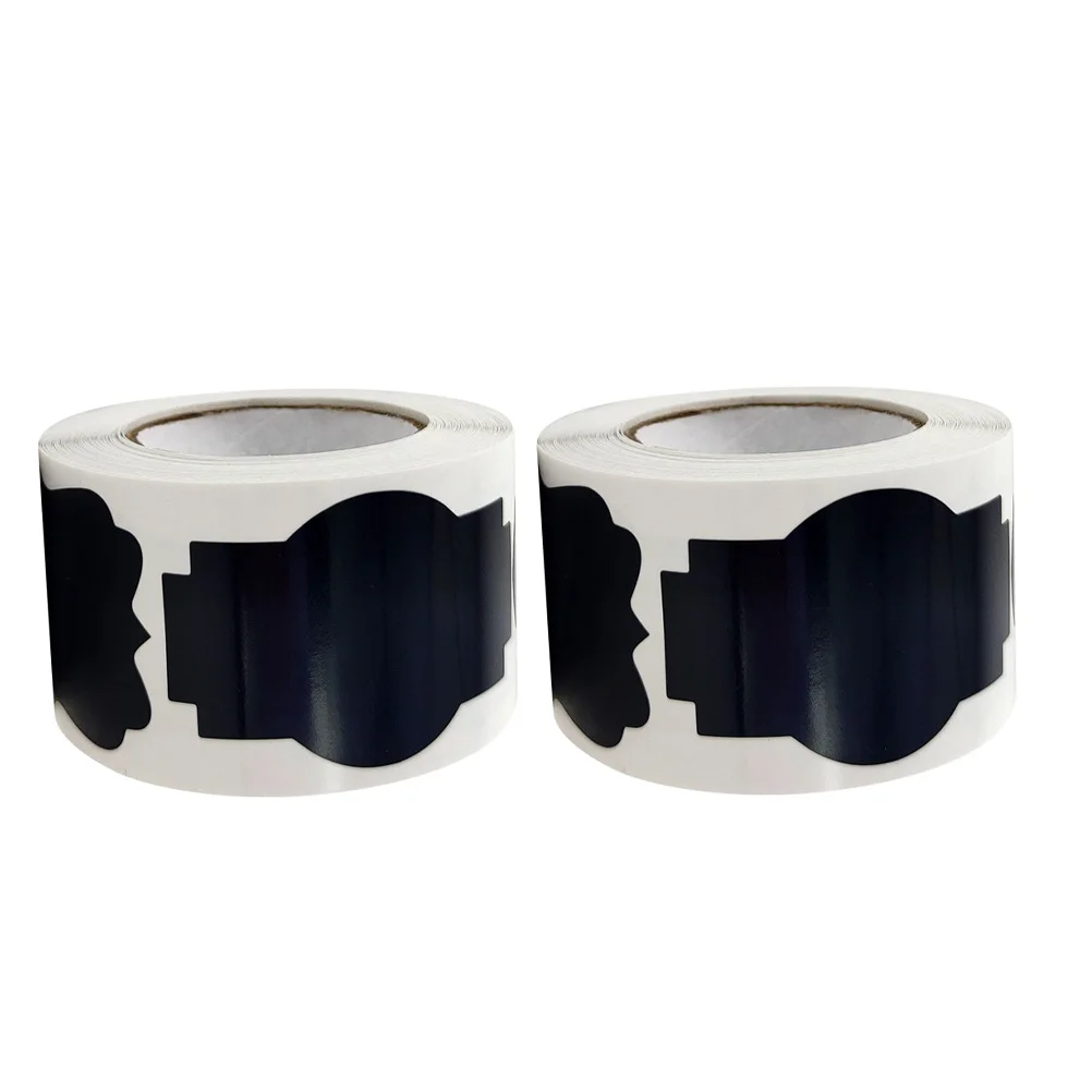 

2 Rolls Removable Chalkboard Labels Writable Sticker Pantry Labels for Kitchen Containers Jars PVC Material