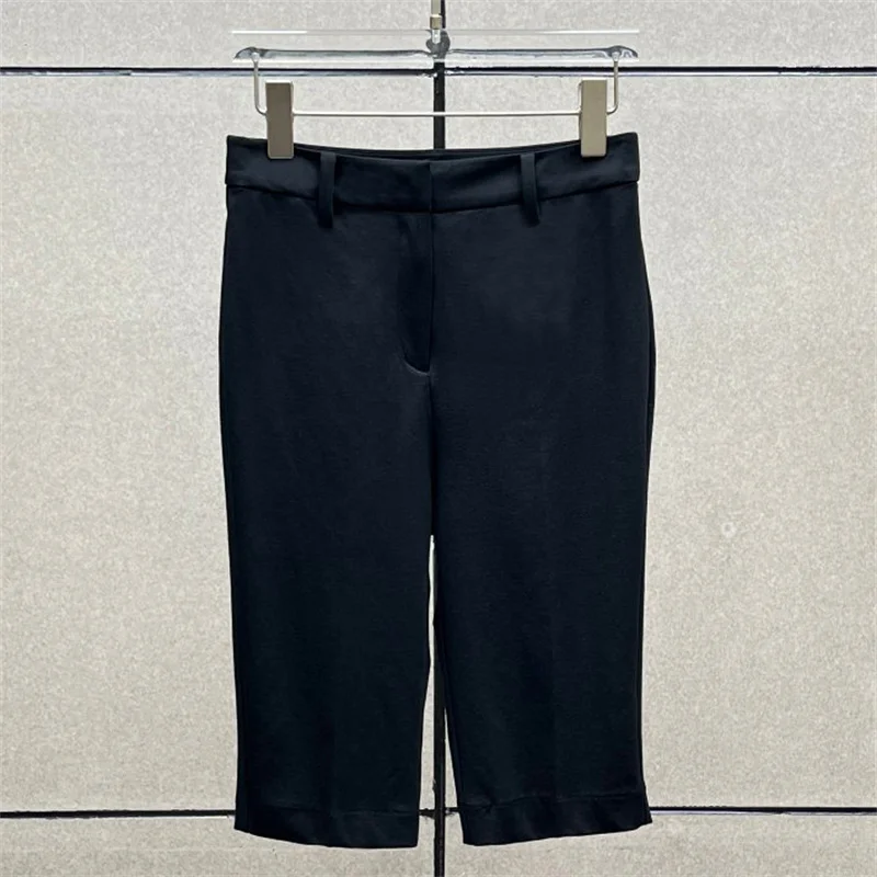 women's shorts New high waisted slim fit knee length pants for autumn 2026 Cotton blend pencil pants casual shorts cropped pants