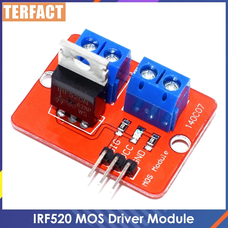 0-24V Top Mosfet-knob IRF520 MOS-driver module for Arduino MCU ARM Raspberry Pi