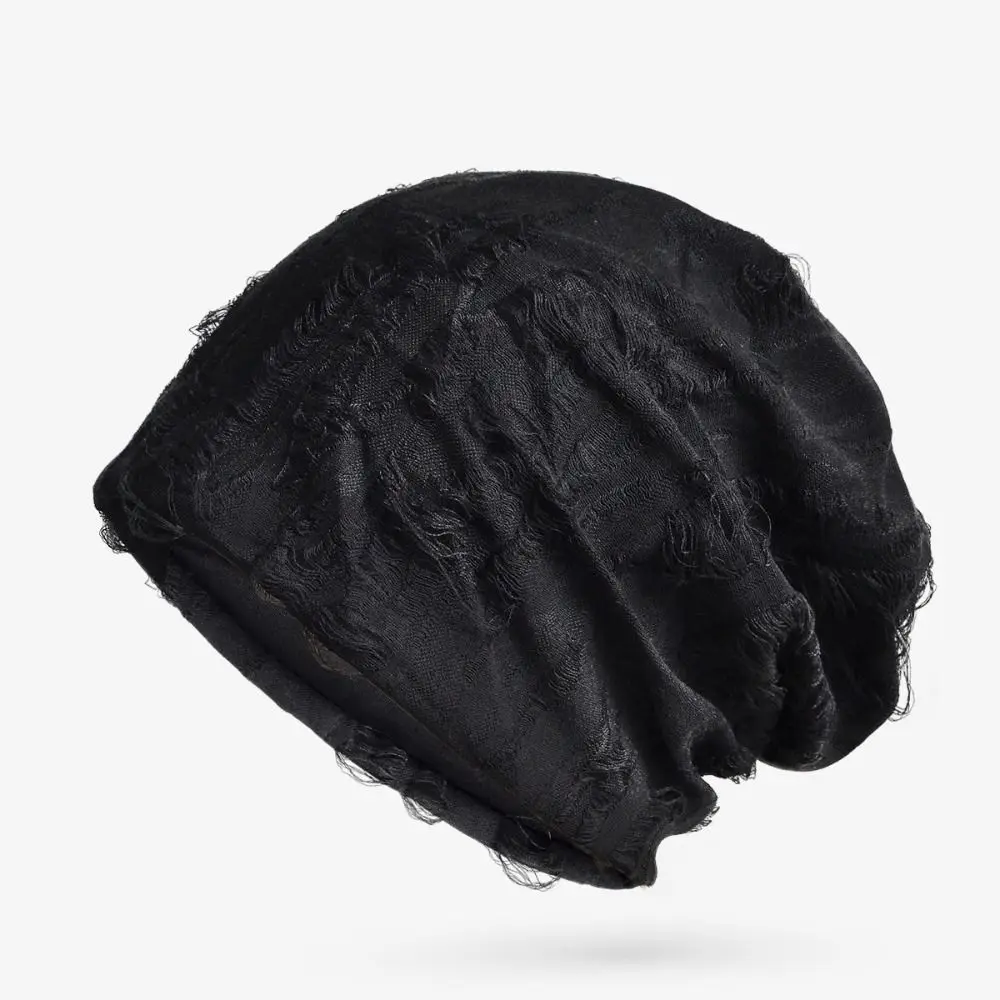 

Soft Holes Butterfly Print Beanies Thin Korean Style Hair Caps High Quality Warm Pullover Hat Winter