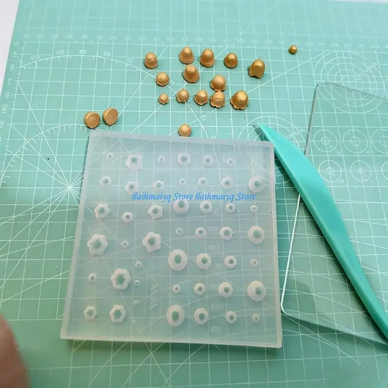 573B Flower Earring Charm Mold Silicone Template For Handmade Jewelry Creations