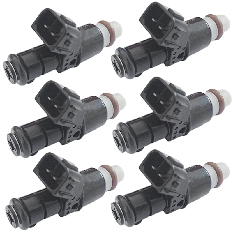 6Pcs Fuel Injectors Nozzle 16450 RCA A01 for Honda Acura MDX TL Accord Pilot 8 Holes 2003-2007