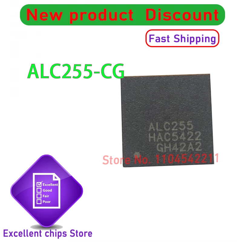 New Original ALC255-CG ALC255 ALC258 ALC256 QFN48 in stock  2~10pcs/lot