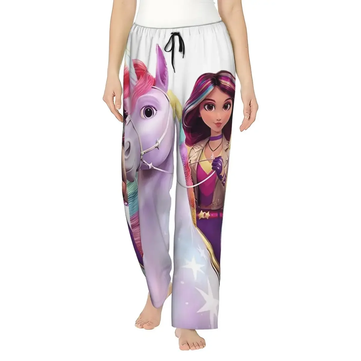 Custom Unicorn Academy Sophia Wildstar Women Pajama Pants Lounge Sleep Sleepwear Bottoms with Pockets