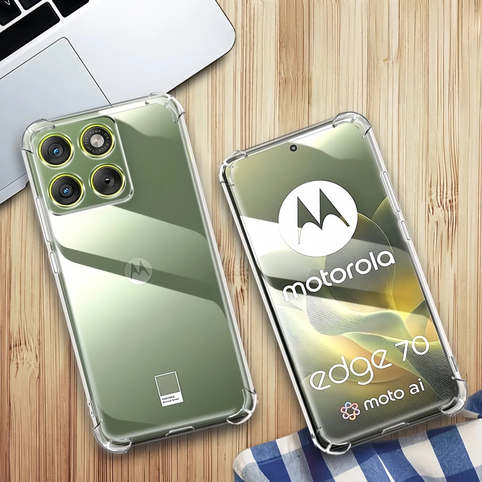 Transparente TPU Stoßfeste Schutzhülle für Moto Edge 70 Pro Fusion