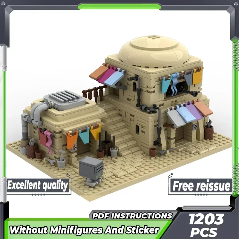 Moc Mattoni da costruzione Star Movie Modello Desert House Versione colorata Tecnologia Blocchi modulari Regalo Giocattolo di Natale Set fai da te Assemblaggio