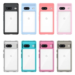 Clear Case For Google Pixel 7 Case Pixel 7 Cover Coque Funda Sehll Hard Translucent Soft Frame Shockproof Phone Bumper Pixel 7