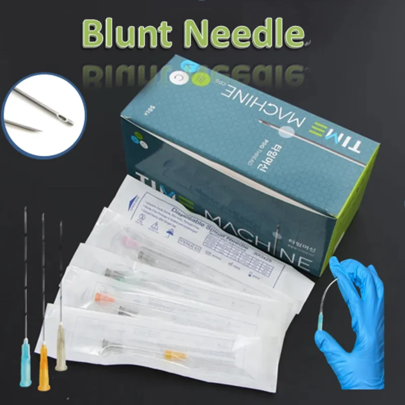 

50pcs Medical Sterile microcannula 25g 50mm 70mm Blunt Tip Micro Cannula Needle for Injectable Hyaluronic Acid Fillers