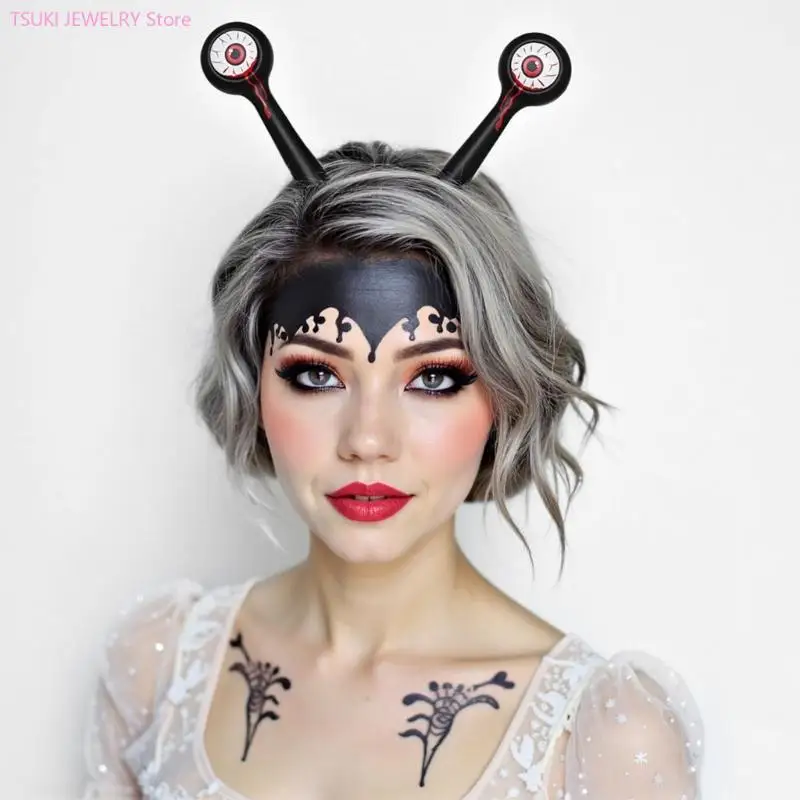 62KE 2 ชิ้นพลาสติก ผม Band Spooky คนต่างด้าว Headpiece สำหรับคอสเพลย์กิจกรรม
