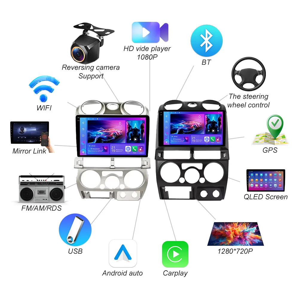 ل ايسوزو D-Max DMAX 2007 2008 2009 2010 2011 أندرويد راديو السيارة 5G واي فاي BT الوسائط المتعددة مشغل فيديو ستيريو لتحديد المواقع والملاحة DSP