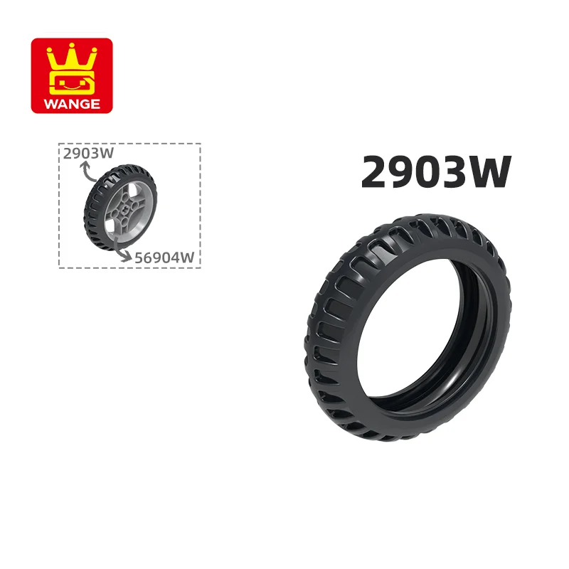 وانج 7 قطعة/الوحدة 0 54*14 عجلة الجلد كتلة Moc اللون الملحقات متوافق مع الطوب DIY بها بنفسك صندوق تجميع الألعاب التعليمية للأطفال