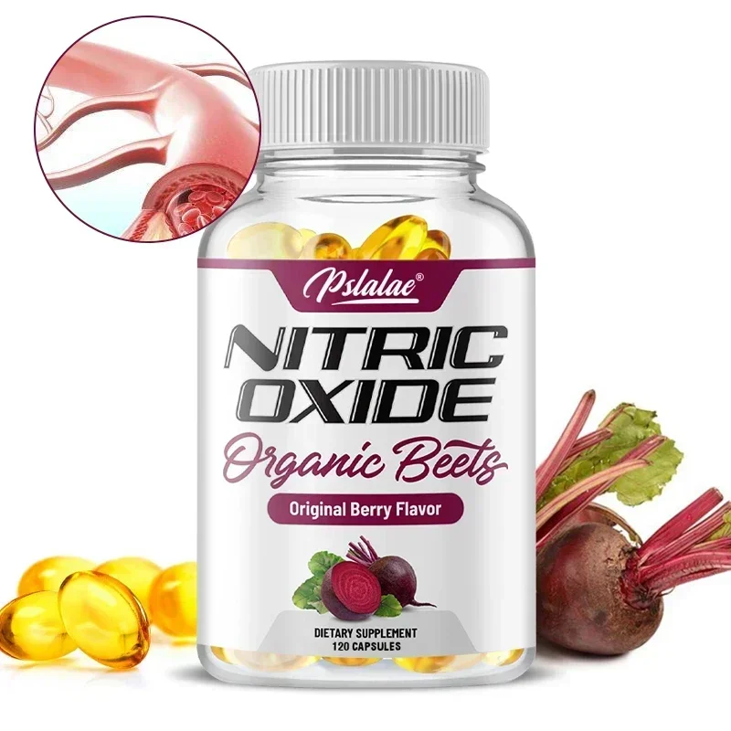 Nitric Oxide Supplement Beetroot Powder Capsules – Non-GMO and Gluten-Free Supplement