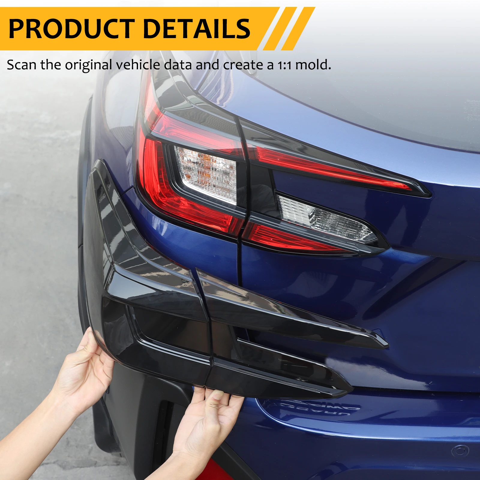 For 2024-2025 Subaru Xubao taillight smoked black shell car rear taillight black shell exterior decoration transparent gray