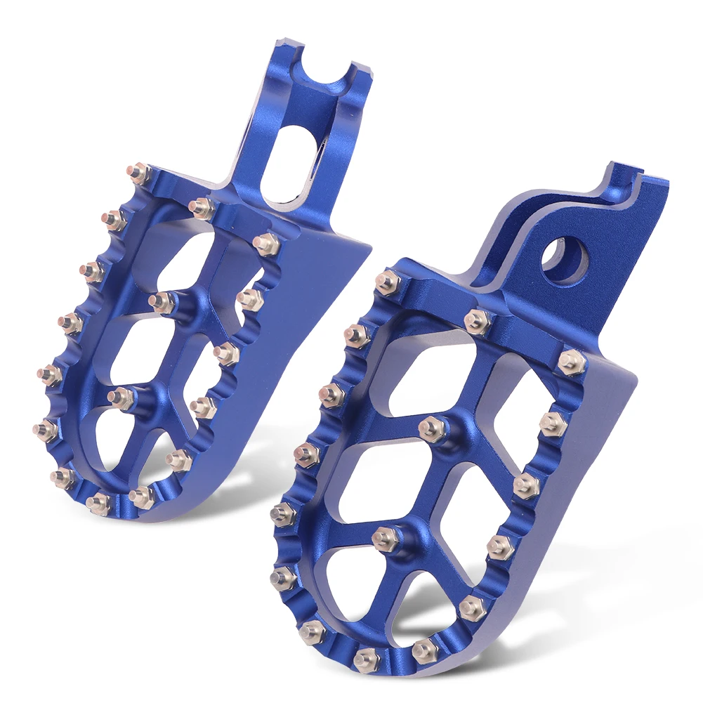 Motorcycle Blue Aluminum FootRest Footpegs Foot Pegs Pedals For HONDA CR125 CR250 CRF150R CRF250R CRF250X CRF450R CRF450X