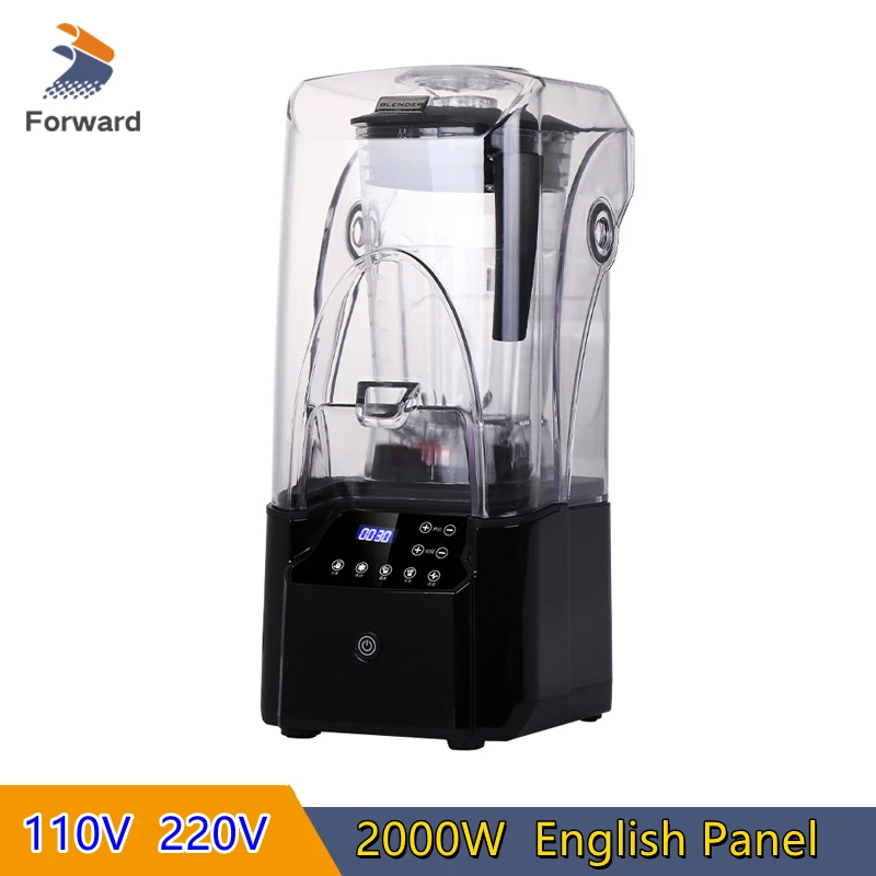 2.2L Silent Smoothie Machine With Cover Ice Smoothie Machine 2000W Ice Blender Heavy Duty