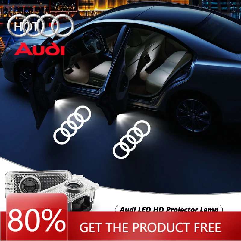 

Горячая новинка 2026: беспроводной проектор-подсветка для дверей автомобиля, светодиодный HD-проектор, декор для Audi Sline A1 A3 Q5 A4 B8 B7 A5