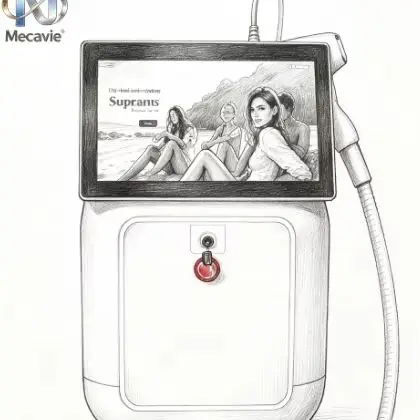Mecavie Portable 808nm Diode Laser Hair Removal Machine FAC Fast Axis Collimation Tech Ice Cold Painless Permanent Hair Remover