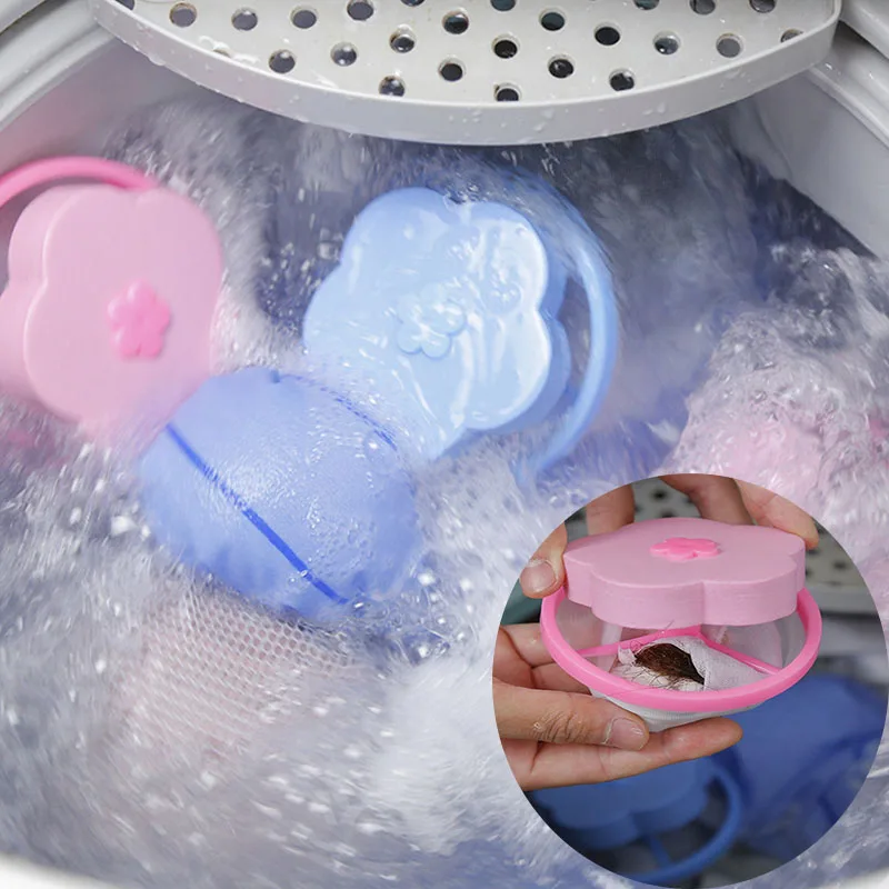 Reusable Pet Hair Removal Floating Dirty Fiber Collector Trap Filter Mesh Bag Laundry Bags Capture Washing Machine Accessories