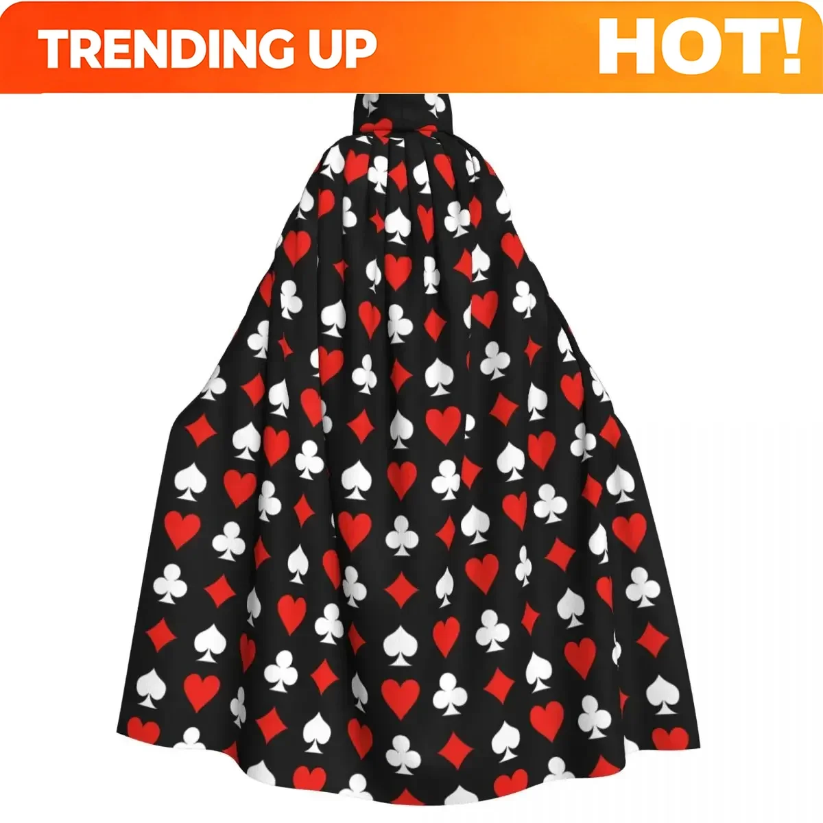 Customization Hooded Unisex With Hood Hearts Diamonds Spades Vampire Witch Cape Cosplay Costume
