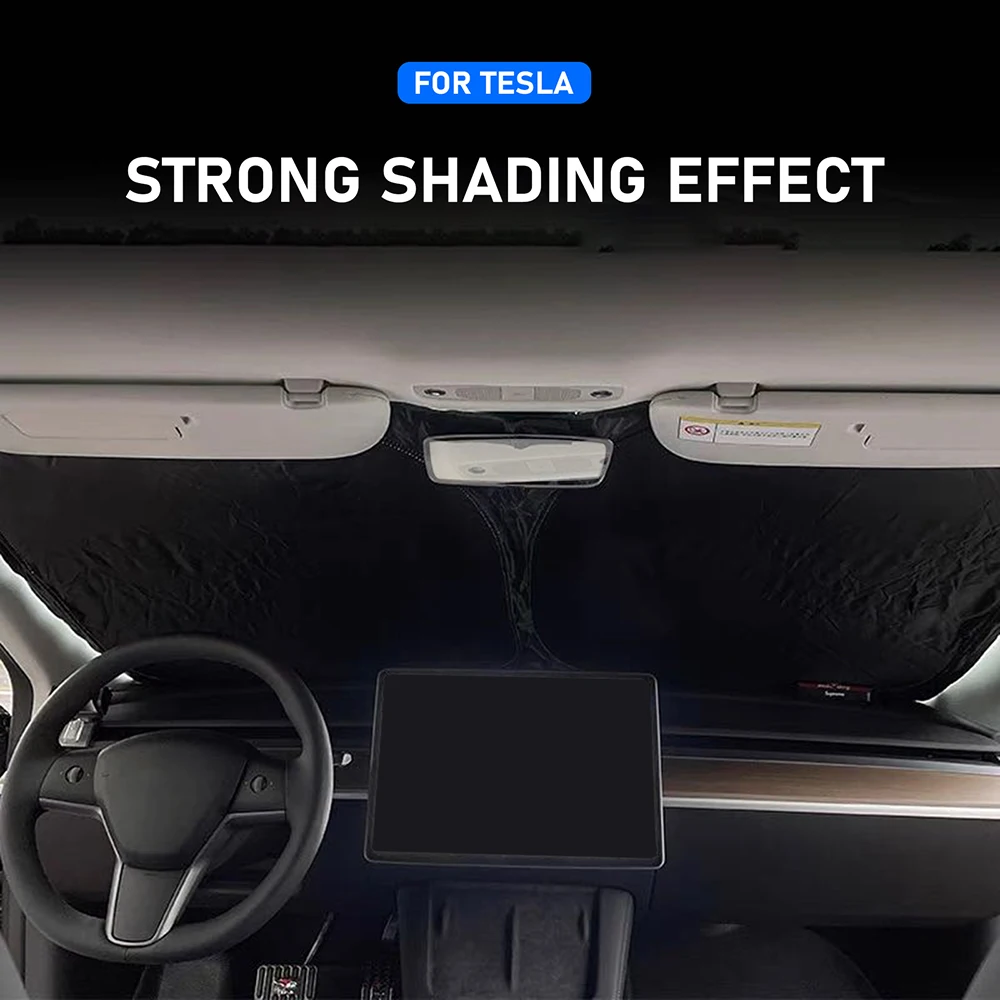 For Tesla Model Y 3 2016-2022 2023 2024 Car Sun shade Front Window Shade Cover Visor Windshield Sunshade Model 3 Y  Accessories