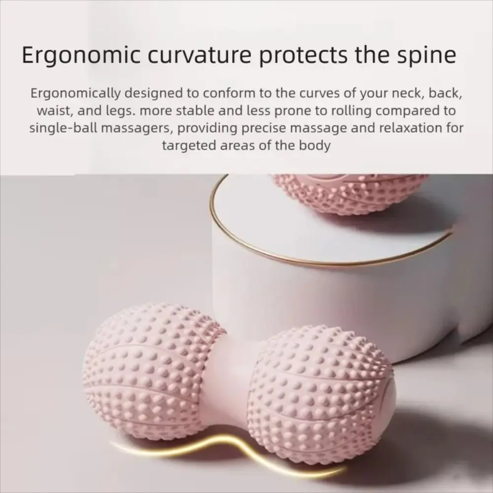 Raised Point Peanut Massage Ball Ergonomic Design Double Ball Fascia Massage Roller Comfortable Deep Tissue