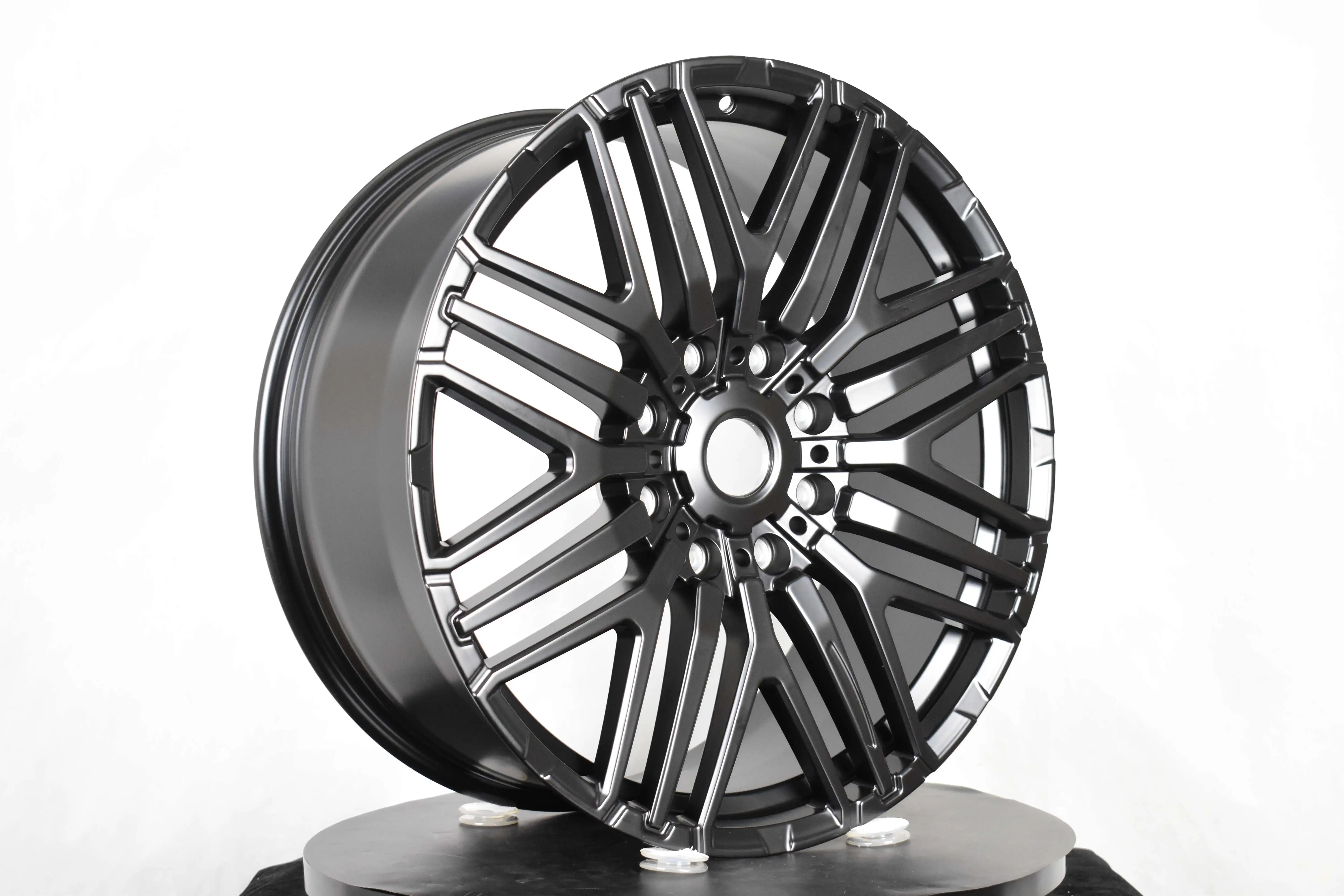 Pengzhen kustom matte hitam 22x9.5 8 lubang tempa roda logam campuran untuk Mercedes AMG G63 4x4 m² Squared